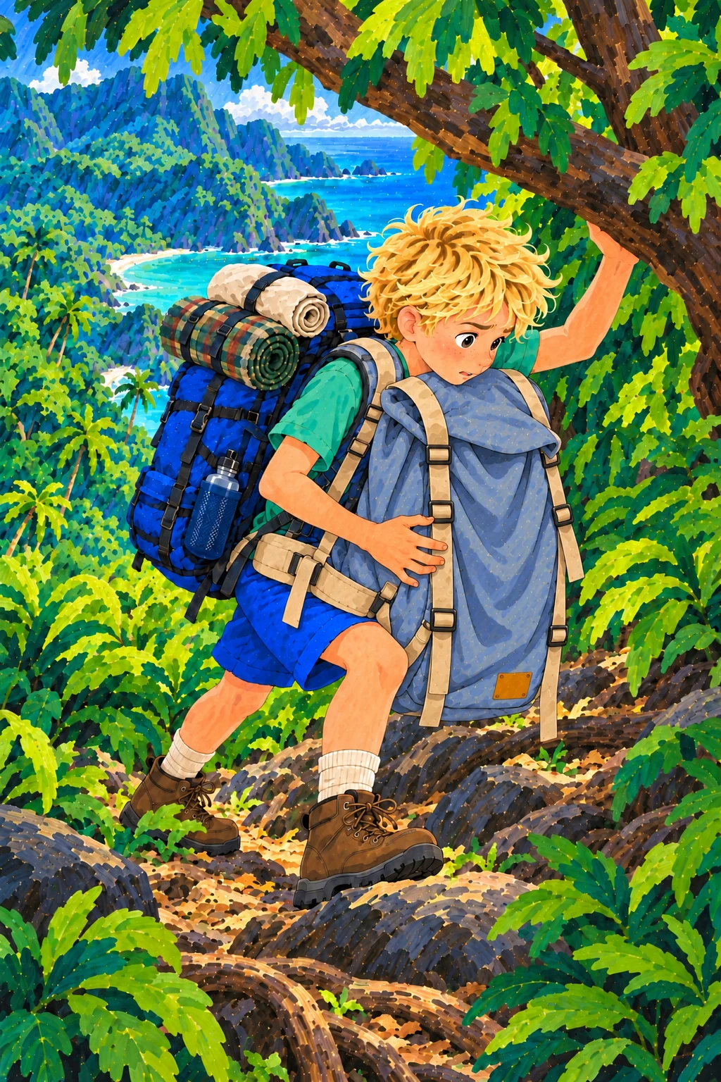 Illustration for Two Backpacks