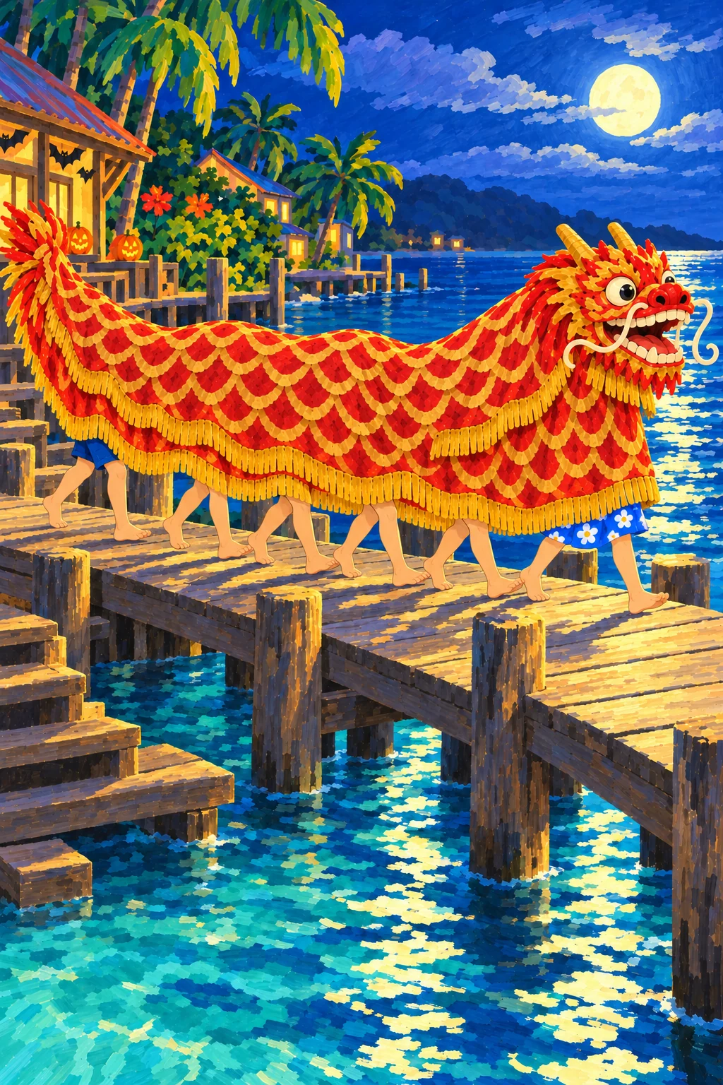 Illustration for Moonlit Pier