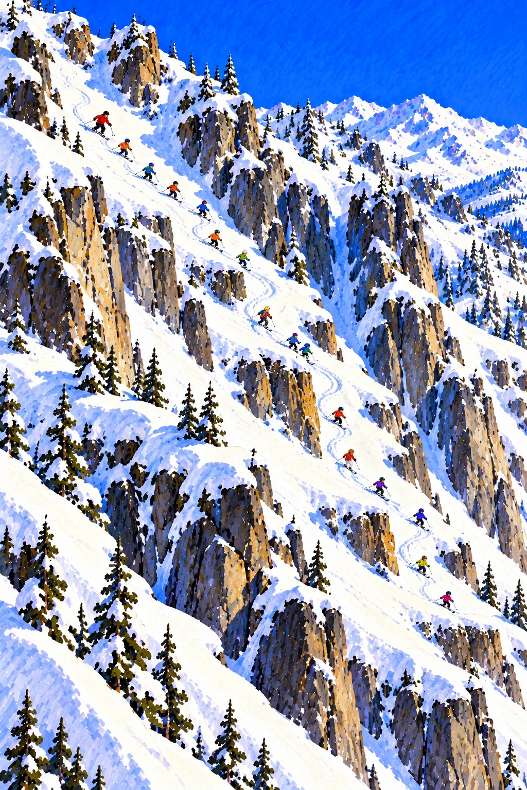 Illustration for Ski School